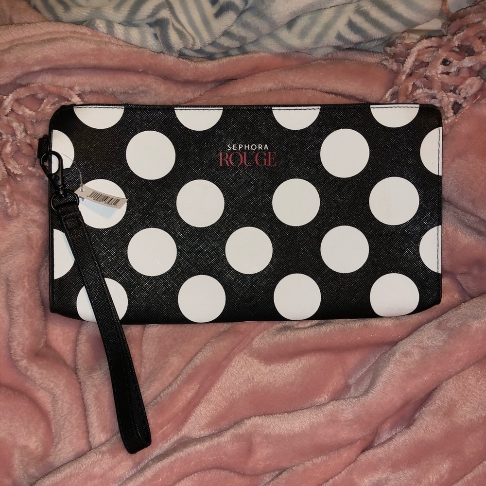 sephora polka dot make up bag